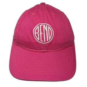 Legacy Baseball Cap Hat Pink White OS Slideback Bend Embroidered Adjustable